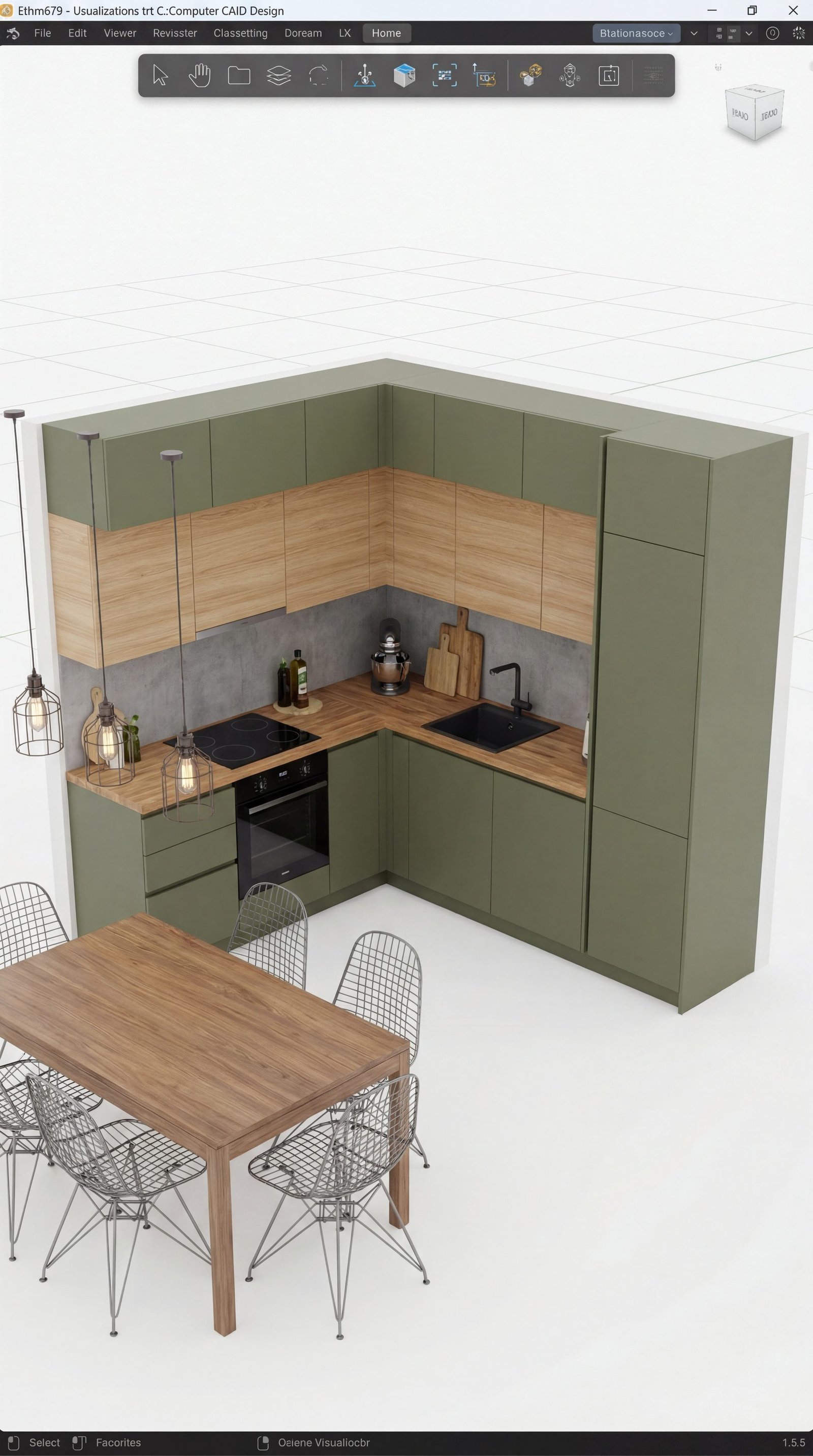 Модерна кухня по поръчка София — бяла с дървени акценти