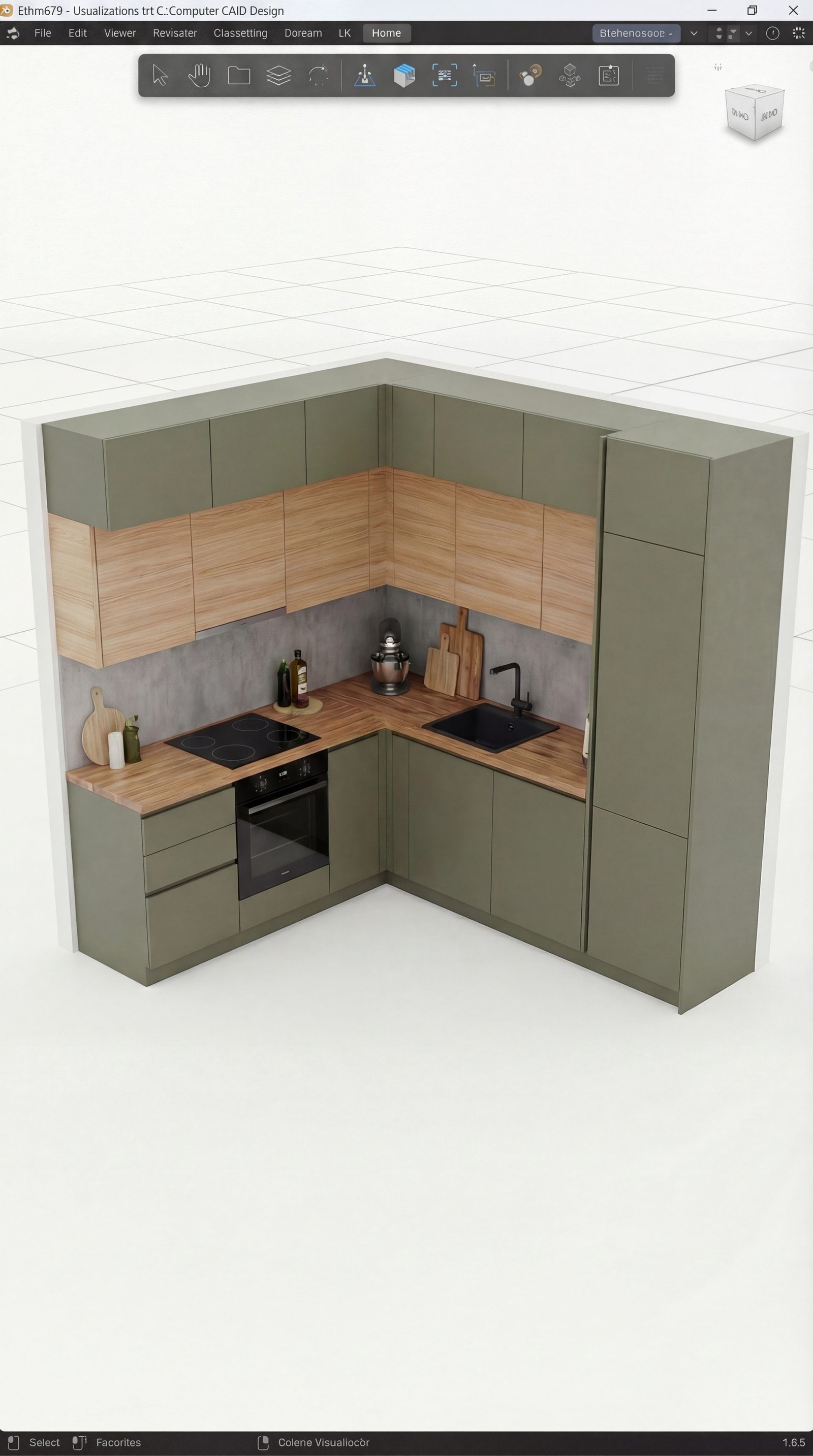 Г-образна кухня по мярка за малко пространство