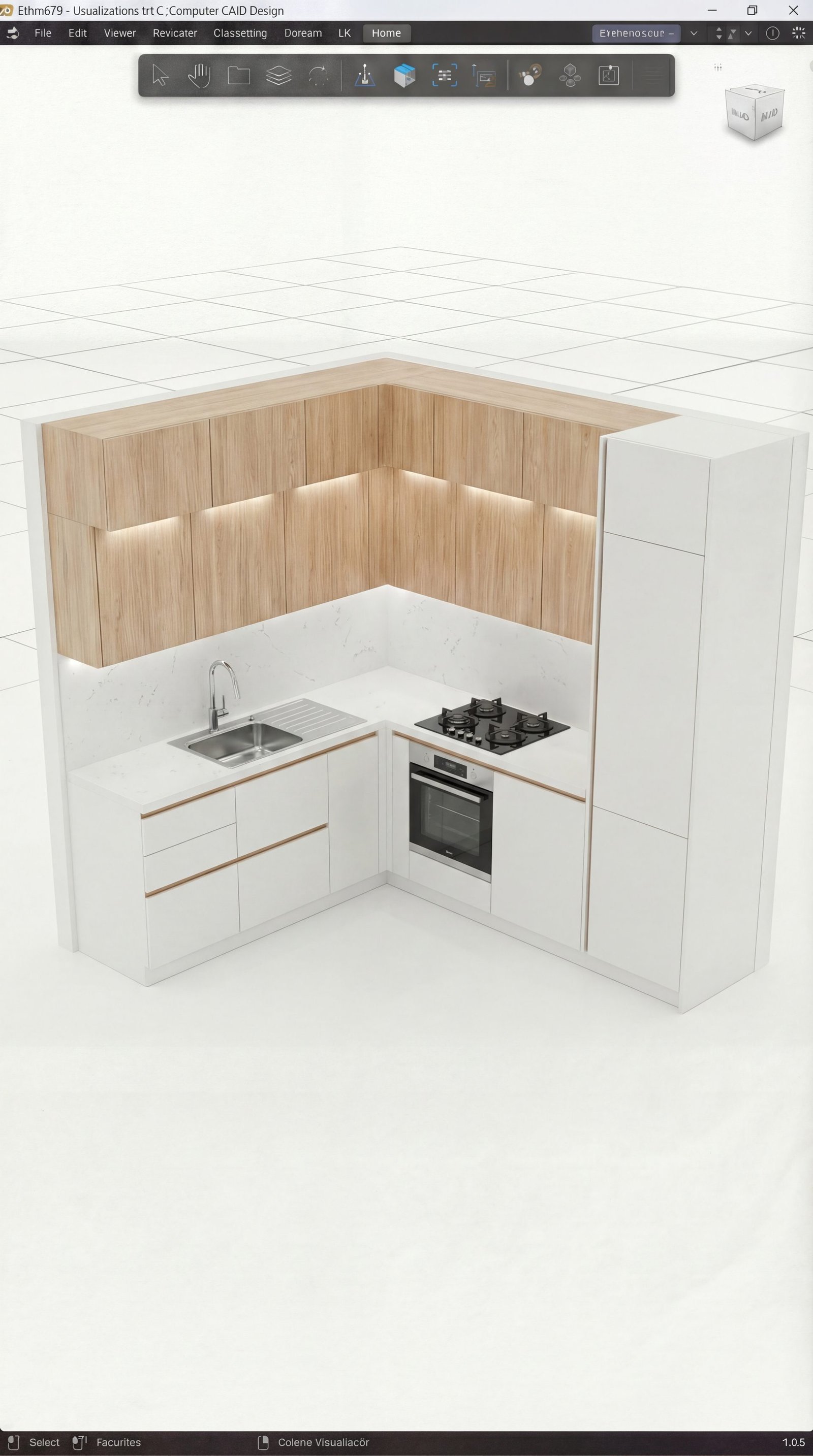 Кухня с остров и барплот — модерен дизайн